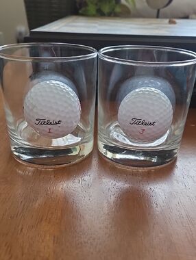 Ben SHOT Titleist White Golf Ball Shot Glasses - Set of 2
